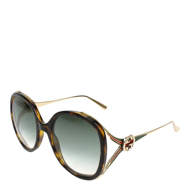 Gucci Women's Brown/Gold Gucci Sunglasses 56mm