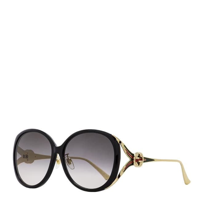 Gucci Women's Black/Gold Gucci Sunglasses 60mm