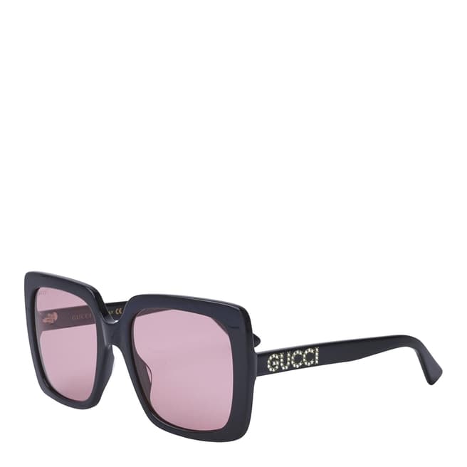 Gucci Women's Black/Pink Gucci Sunglasses 54mm