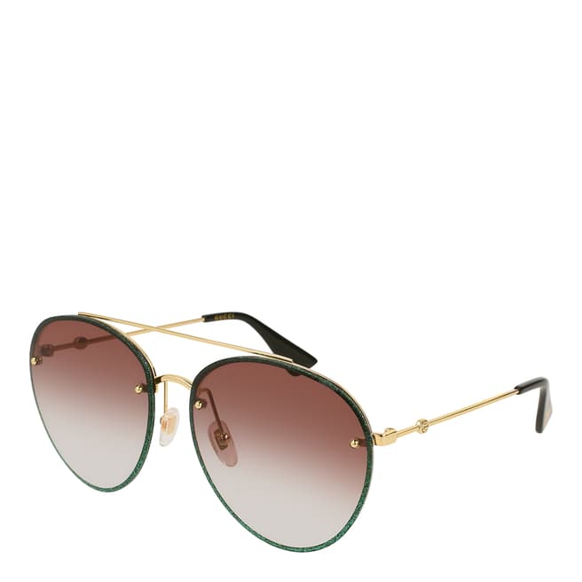 Gucci Women's Brown/Gold Gucci Sunglasses 62mm