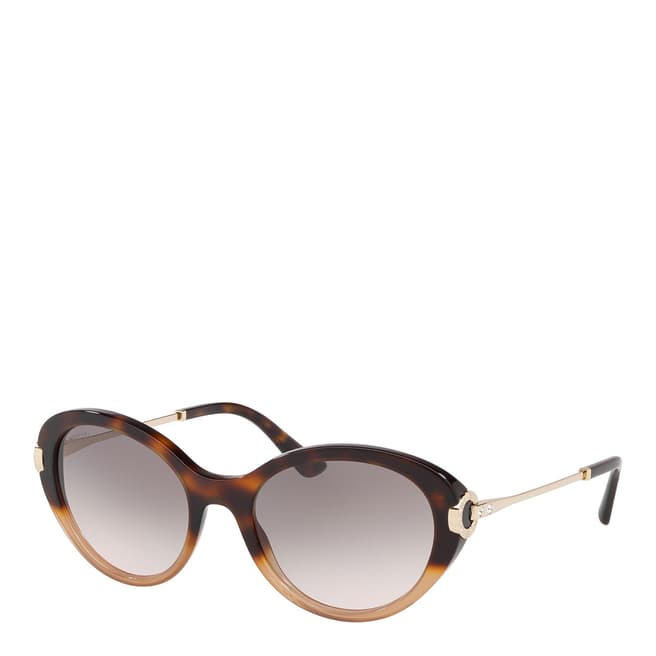 Bvlgari Women's Brown/Gold Bvlgari Sunglasses 54mm