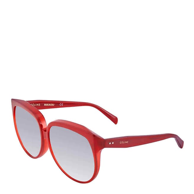 Celine Women's Red/Grey Celine Sunglasses 63mm