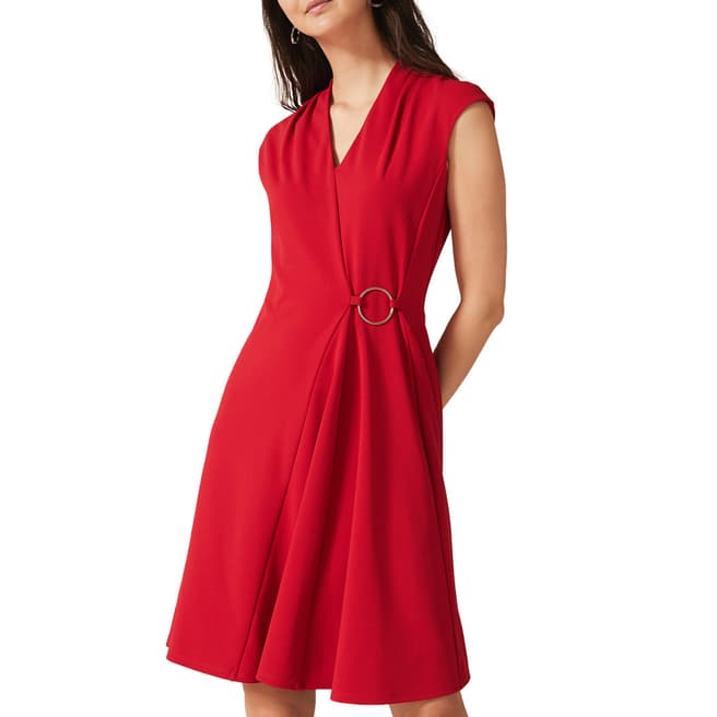 Phase Eight Red Linden Swing Dress
