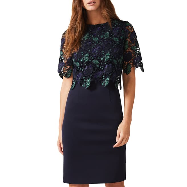 Phase Eight Navy Alice Lace Dress