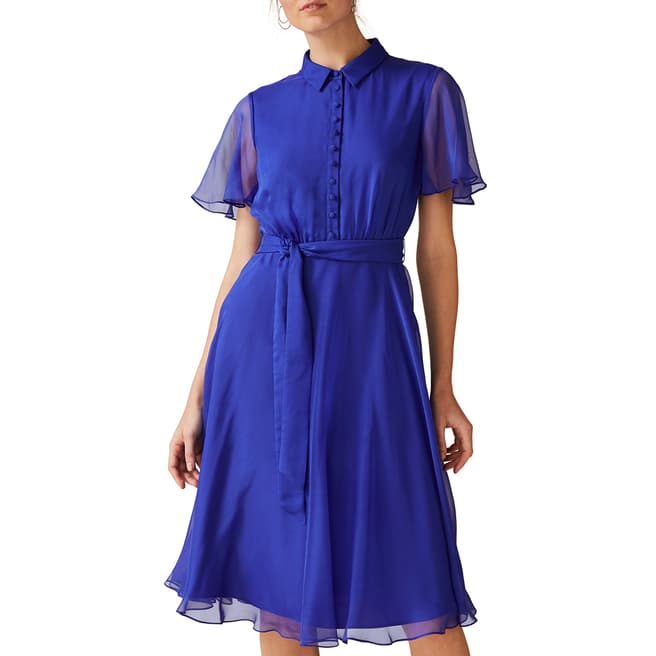 Phase Eight Blue Adelphia Shirt Dress 