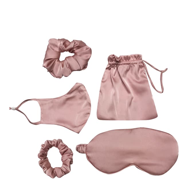 JayLey Collection Pink Luxury Silk Blend Travel Set
