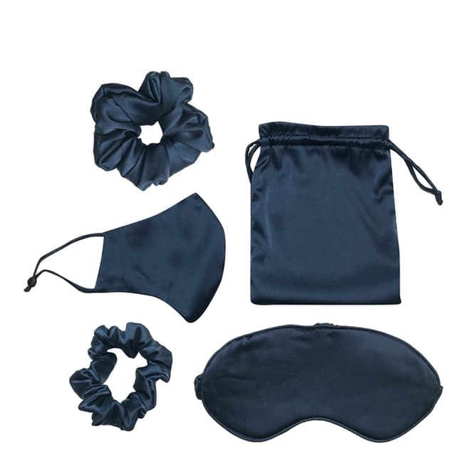 JayLey Collection Blue Luxury Silk Blend Travel Set