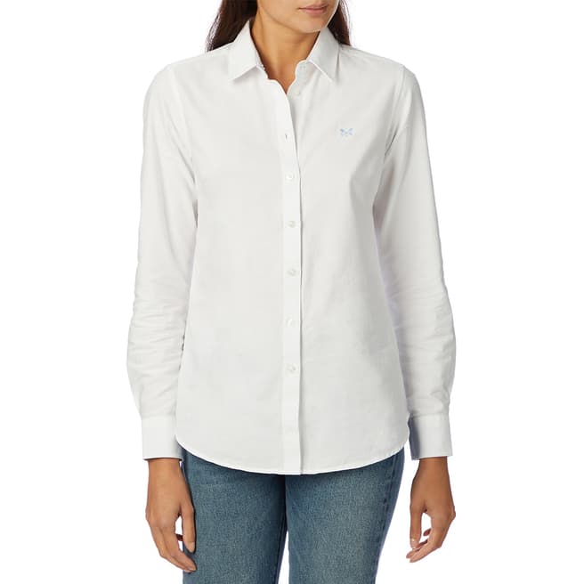 Crew Clothing White Cotton Oxford Shirt