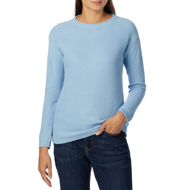 Crew Clothing Blue Cotton Knitted Jumper