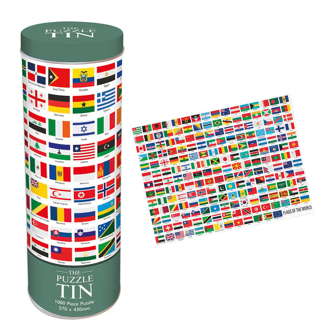 Robert Frederick Flags Of The World 1000 Piece Jigsaw In A Tin
