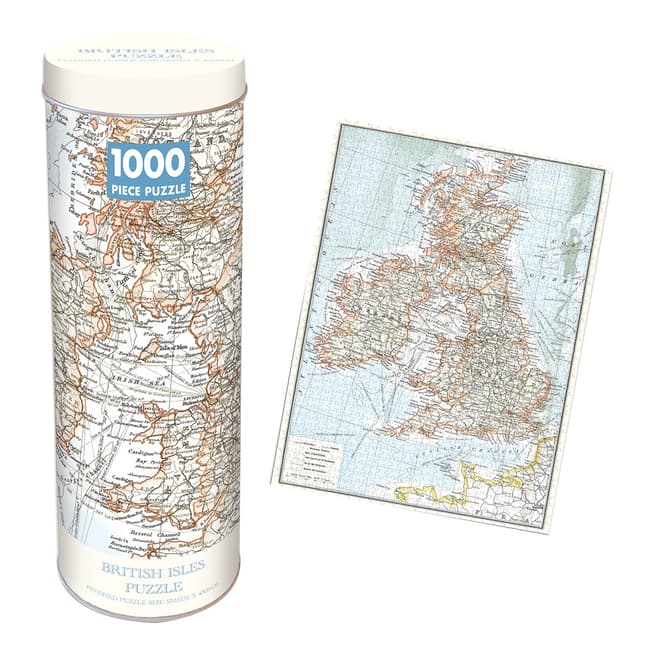Robert Frederick Vintage British Isles Map 1000 Piece Jigsaw In A Tin