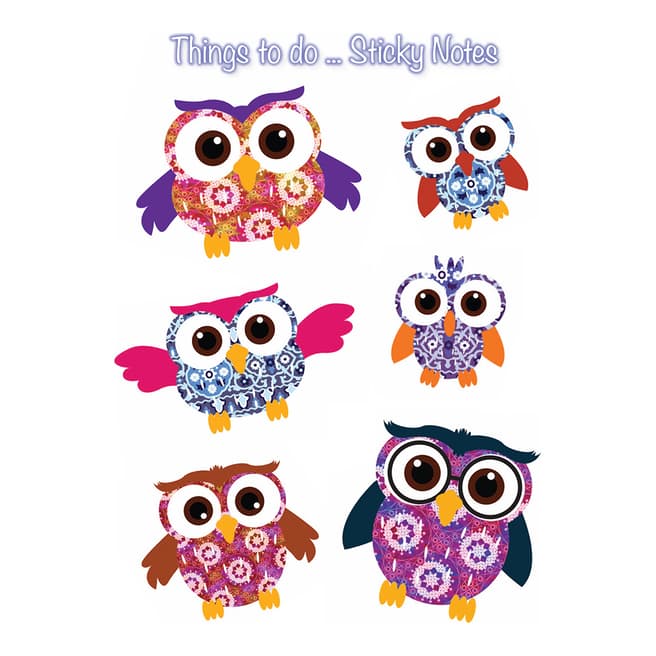 Robert Frederick Owls Things To Do Folder/Sticky Notes