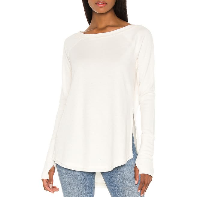Free People White Snowy Thermal Jumper