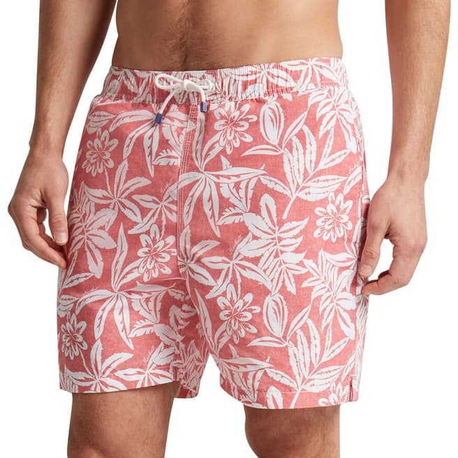Hackett London Coral Hibiscus Print Swim Shorts
