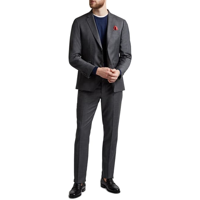 Hackett London Grey Sharkskin Wool Suit