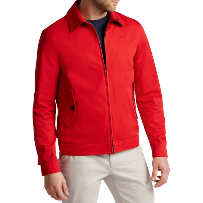 Hackett London Red Cotton Blouson Jacket
