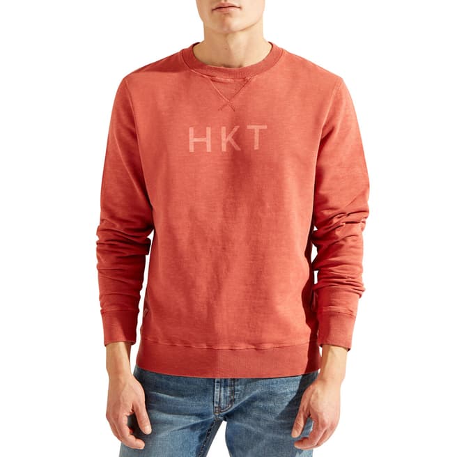 Hackett London Red Cotton Crew Sweatshirt
