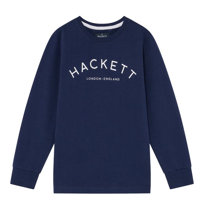Hackett London Younger Navy Logo Sweatshirt