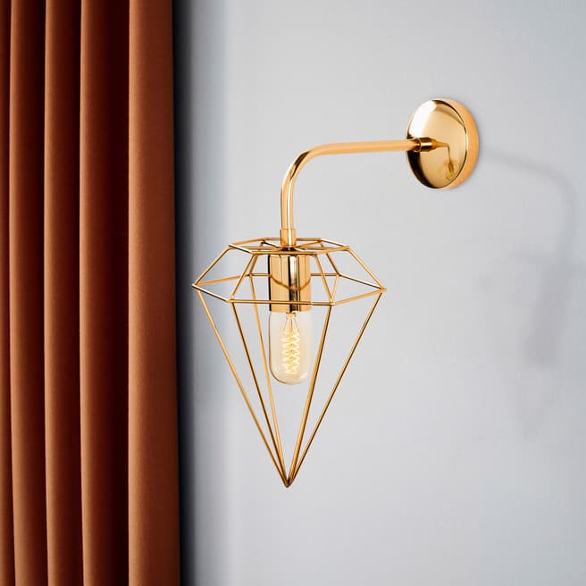 Decortie Gold Cage Wall Light
