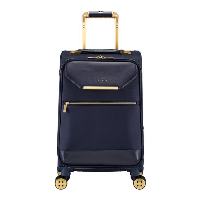 Ted Baker Navy Albany Small 4 Wheel Suitcase