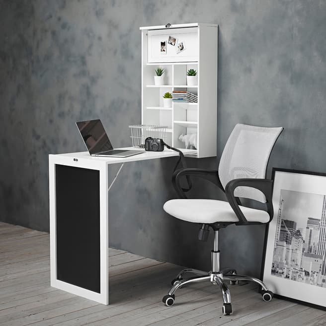 Furniture Interiors White Foldaway Wall Desk / Breakfast Table