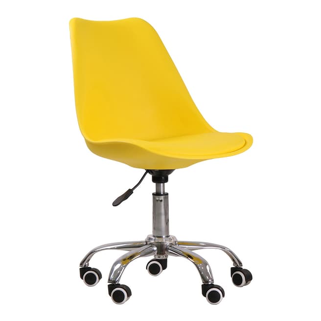 Furniture Interiors Orsen Swivel Office  Chair, Yellow