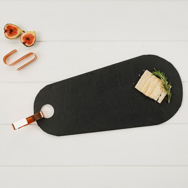 Just Slate Tear Drop Hanging Serving Board with Copper Hook
