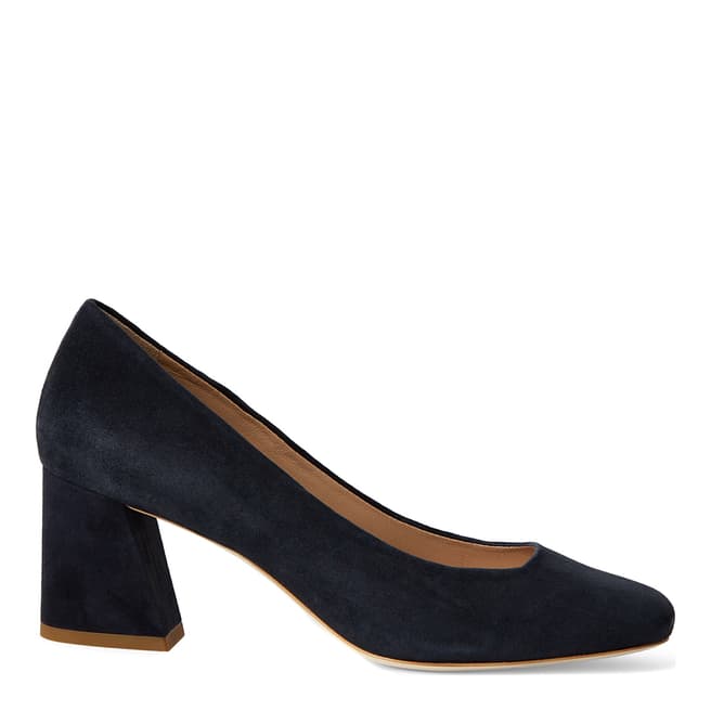 Hobbs London Navy Suede Laura Court Shoes