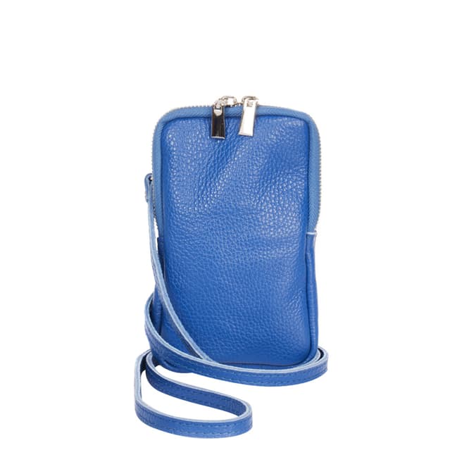 Massimo Castelli Blue Leather Phone case