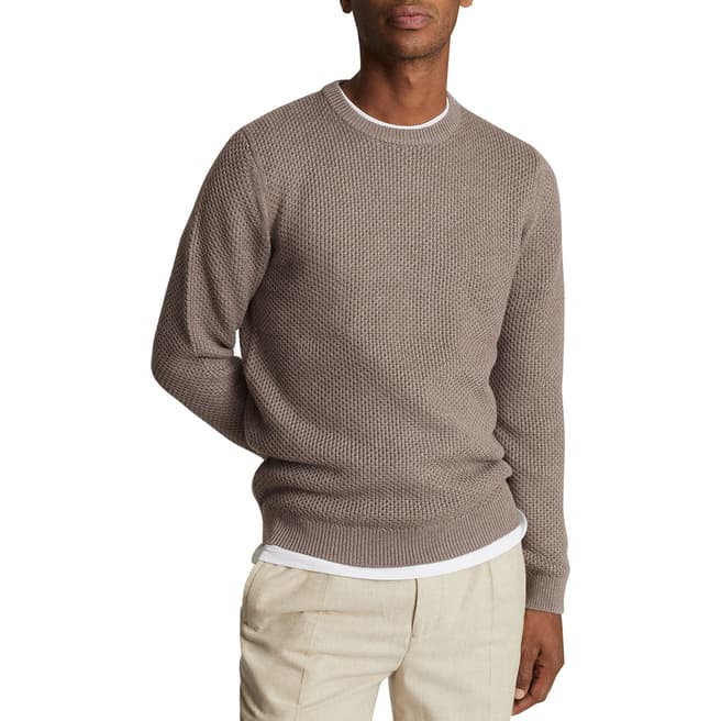 Reiss Stone Brier Cable Knit Jumper