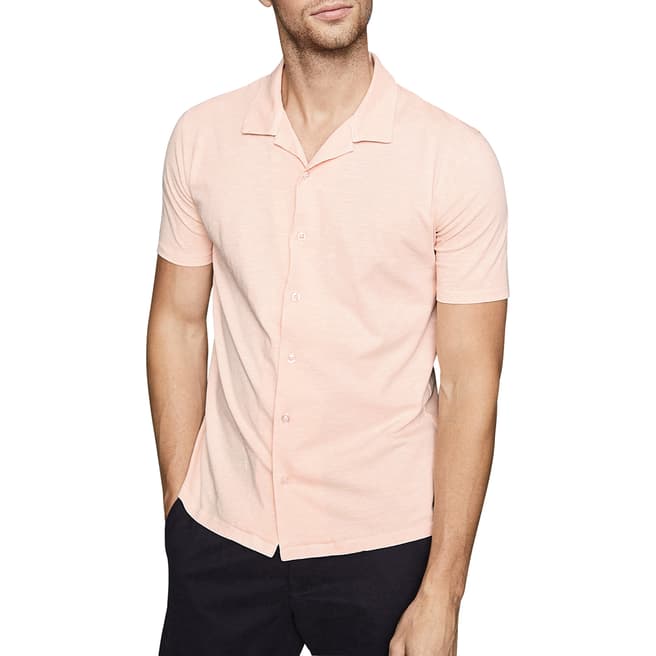 Reiss Soft Pink Fellows Cotton Shirt