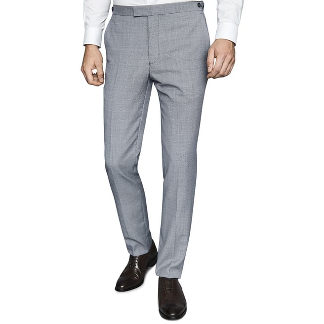 Reiss Grey Hustle Wool Blend Suit Trousers