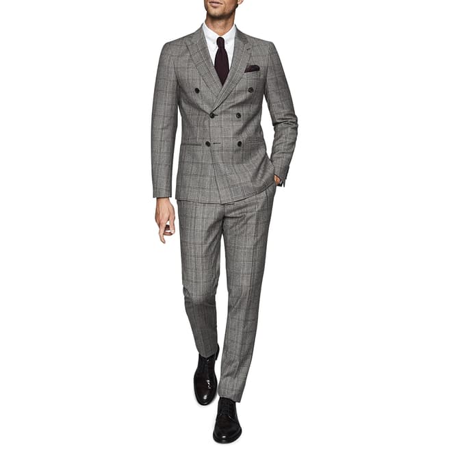 Reiss Grey Virna Slim Fit Wool Suit