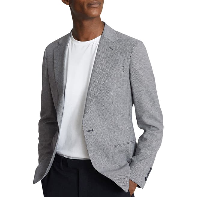 Reiss Grey Hustle Wool Blend Suit Jacket