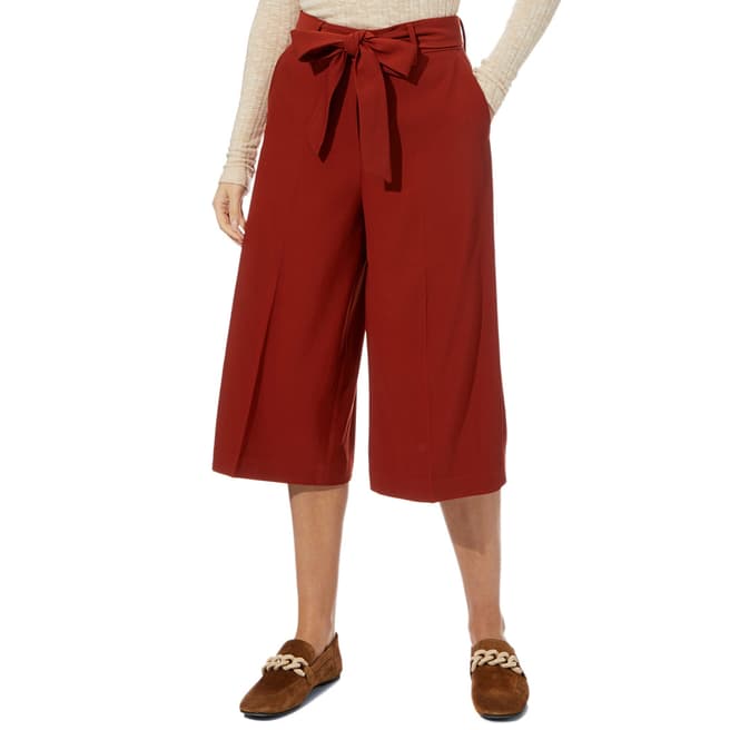 Reiss Rust Eleanor Belted Culottes