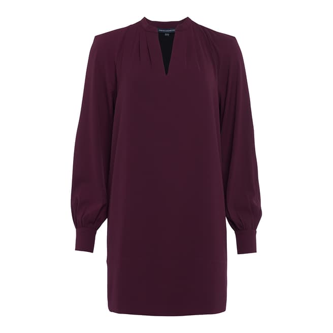 French Connection Plum Mahi Crepe Solid Pop Over Dress