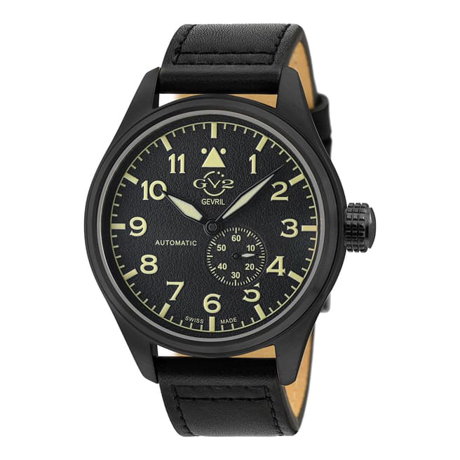 Gevril Men's Black Aeuronautica Watch