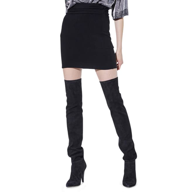 IRO Black Dunbar Wool/Cashmere Blend Skirt