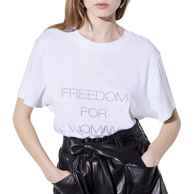 IRO White Slogan Freedy T-Shirt