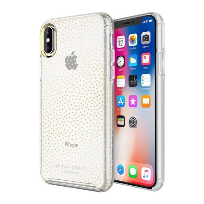 Sugar Paper Scattered Gold Dot iPhone X Case