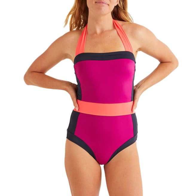 Boden Polished Berry Colourblock Santorini Swimsuit