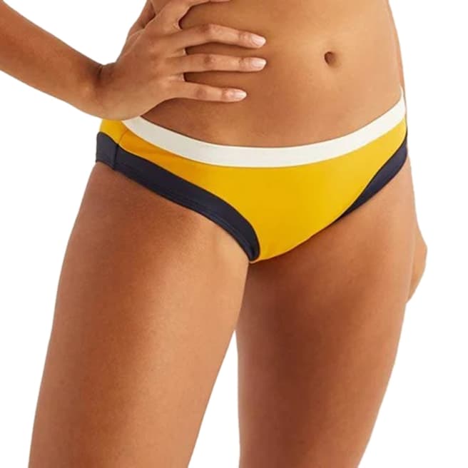 Boden Yellow Colourblock Santorini Bikini Bottoms