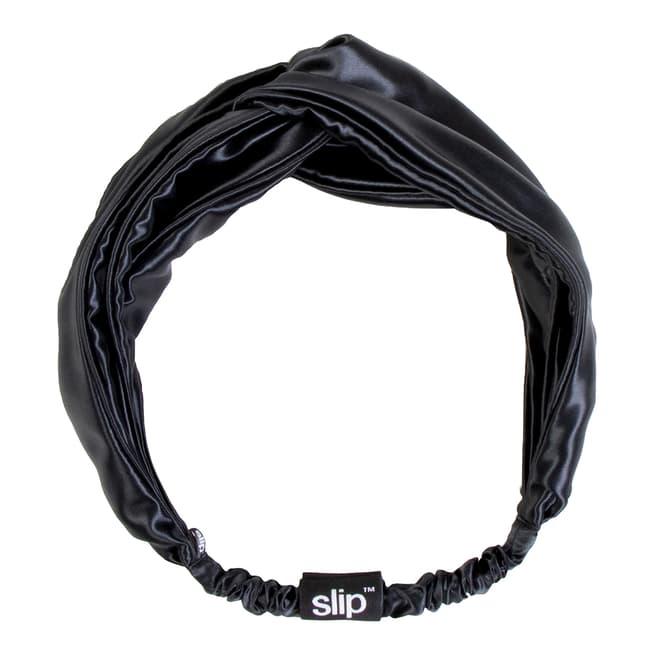 Slip Silk Twist Headband, Black