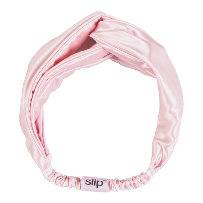 Slip Silk Twist Headband, Pink