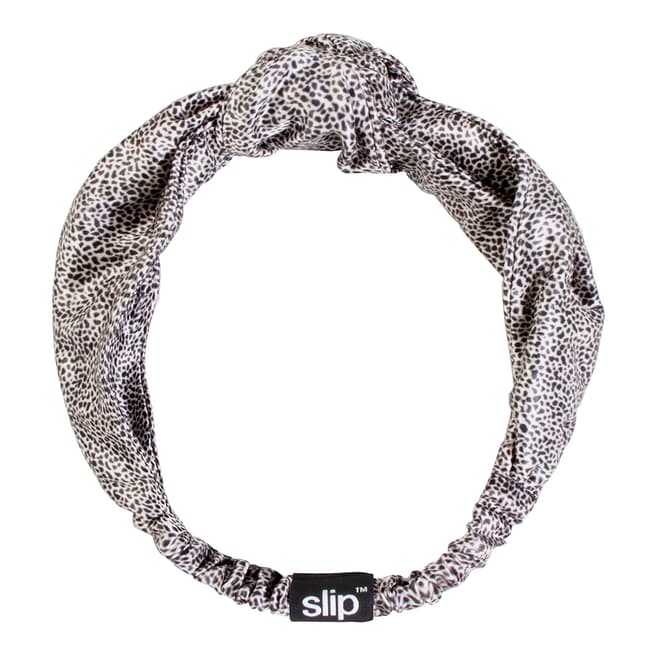 Slip Silk Knot Headband, Mini Leopard