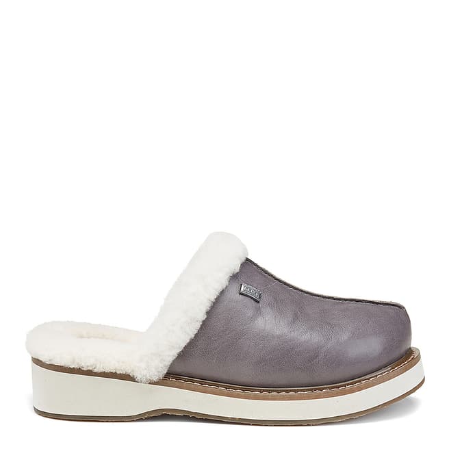 Australia Luxe Collective Grey Leather Supper Slippers