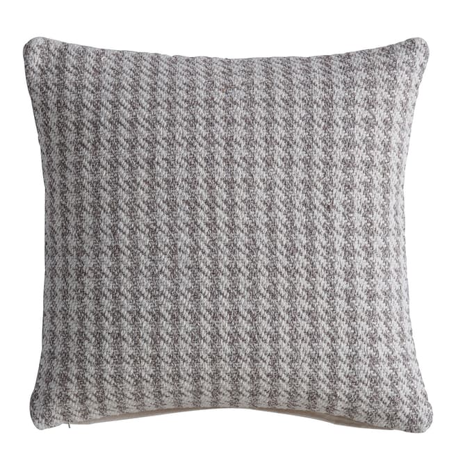 Kilburn & Scott Houndstooth Knitted Cushion Oatmeal