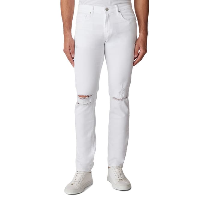 J Brand White Tyler Taper Slim Stetch Jeans