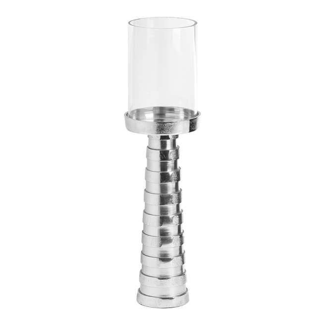Hill Interiors Apollo Cast Silver Large Candle Holder