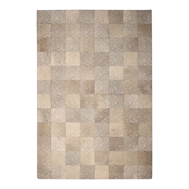 Limited Edition Silver Leather Rug, 240x160cm